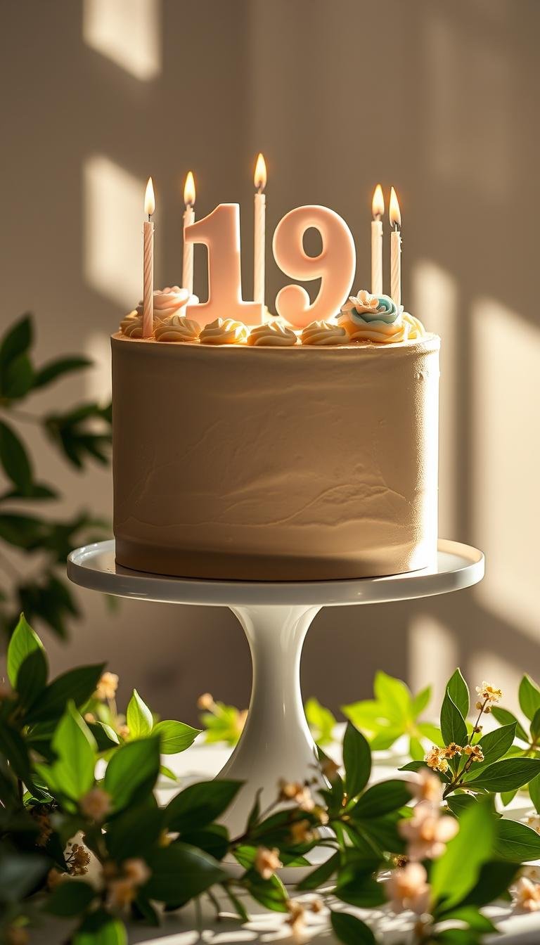 19th birthday cake