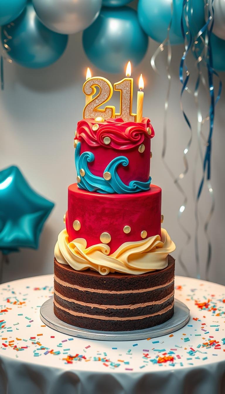 21 birthday cake