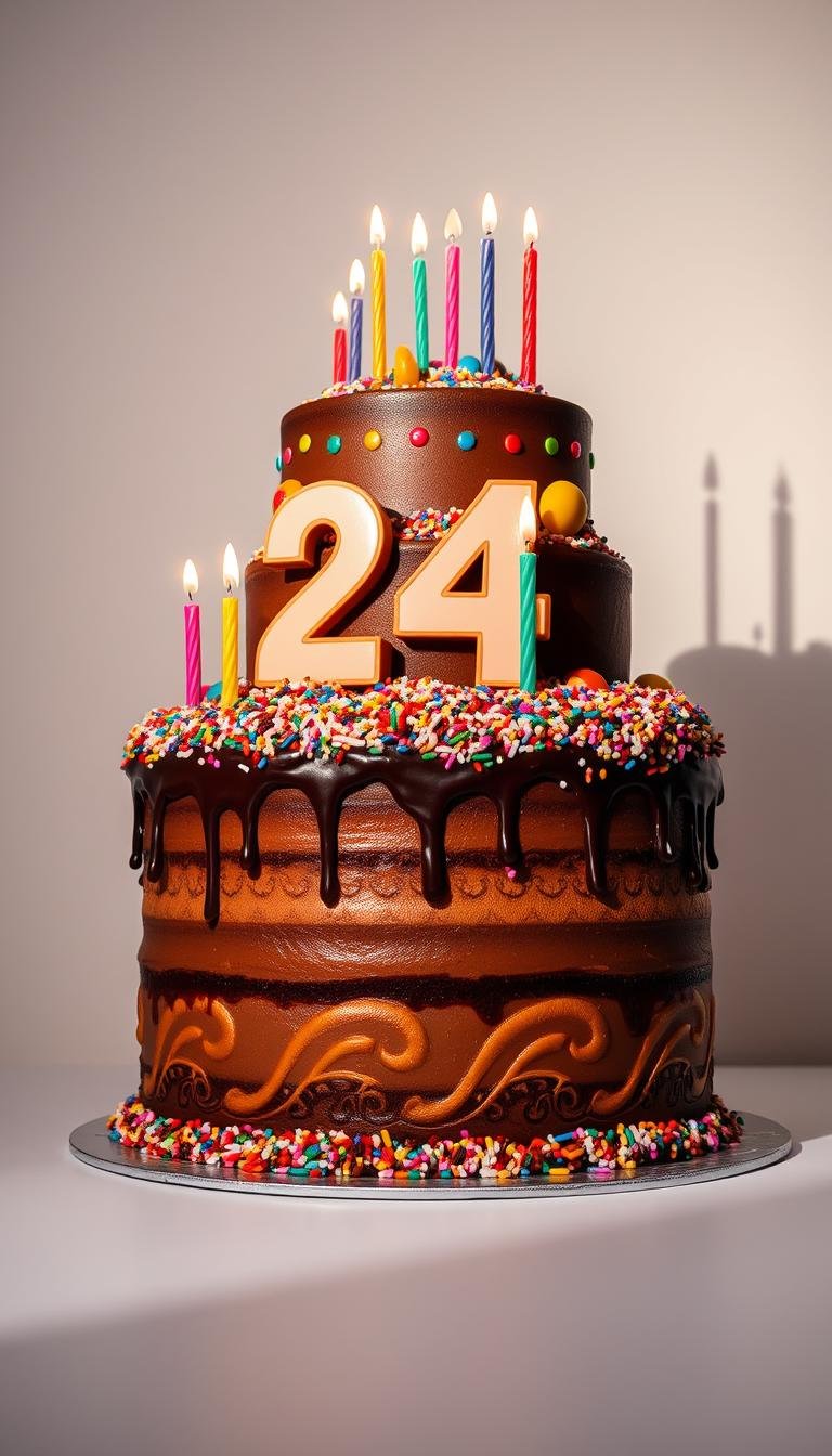 24 birthday cake