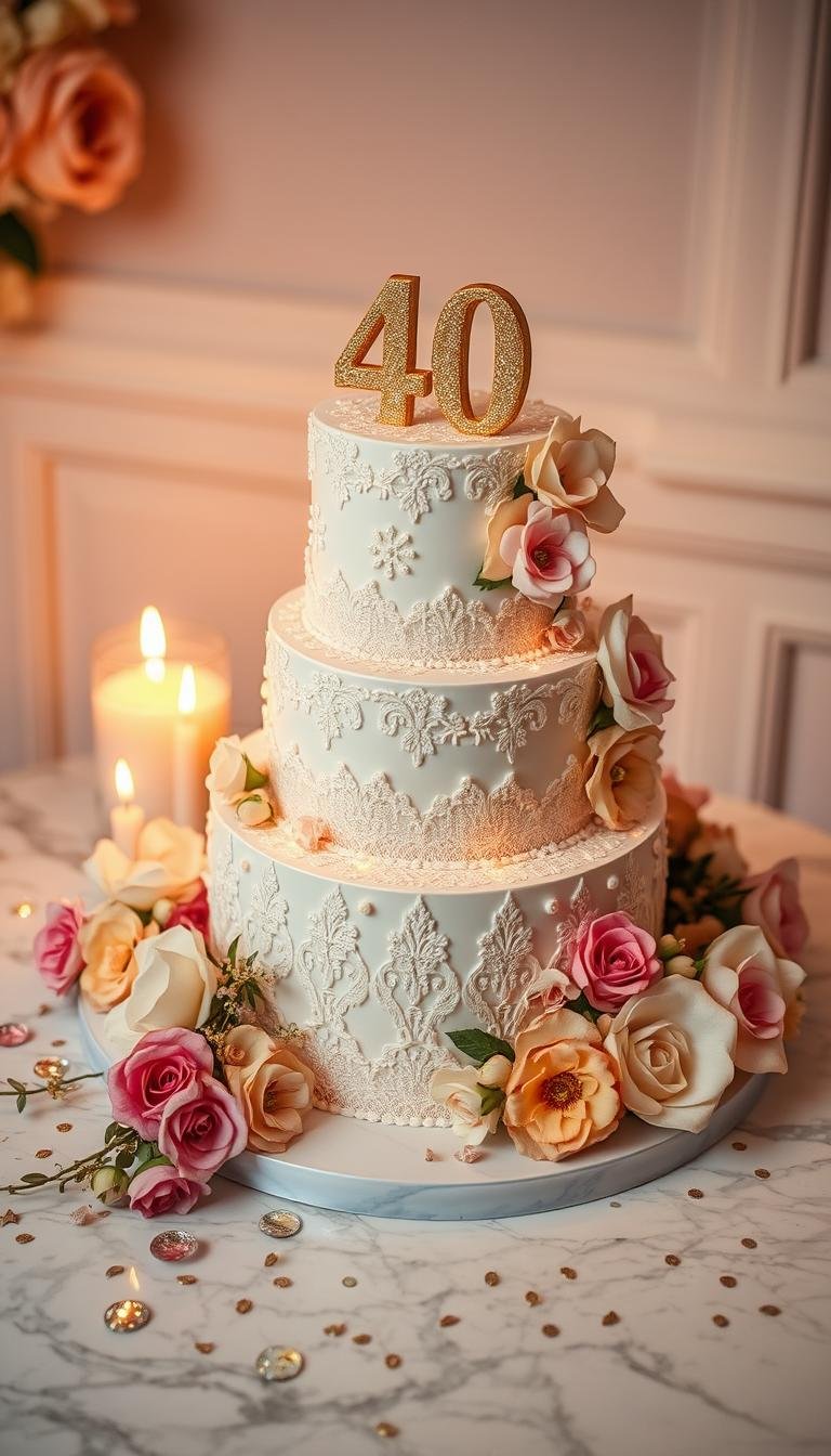 40th birthday cake for women