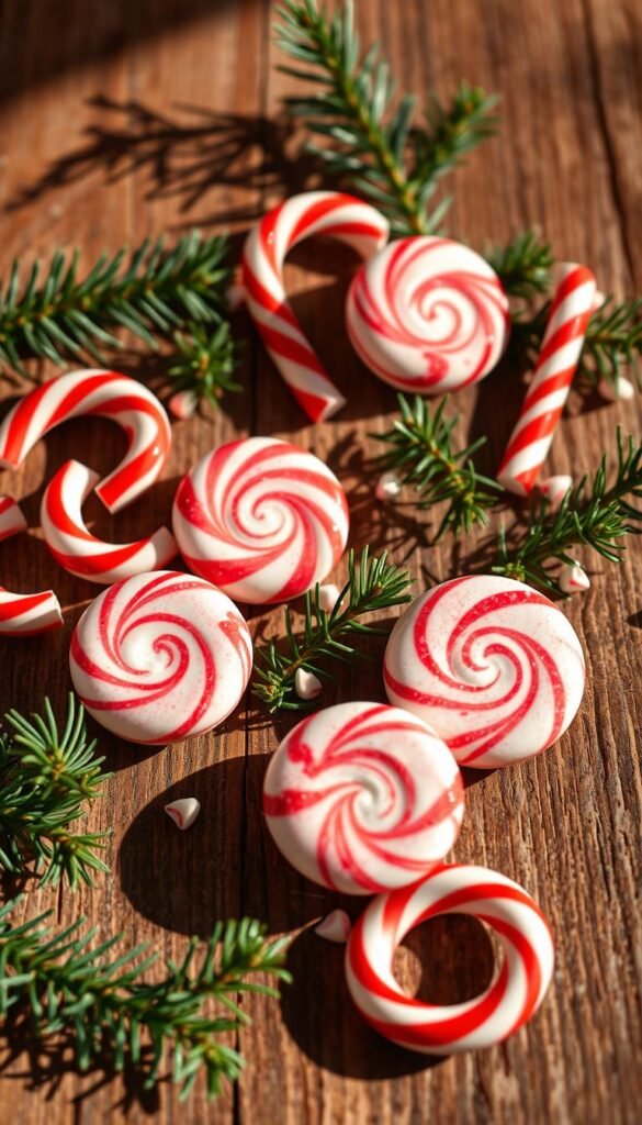 candy cane and peppermint party sweets