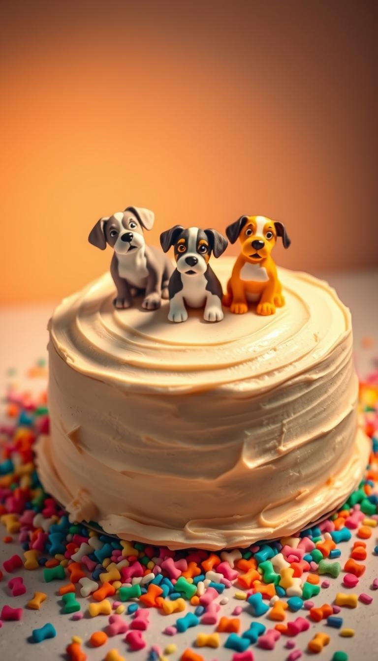 dog themed birthday cake