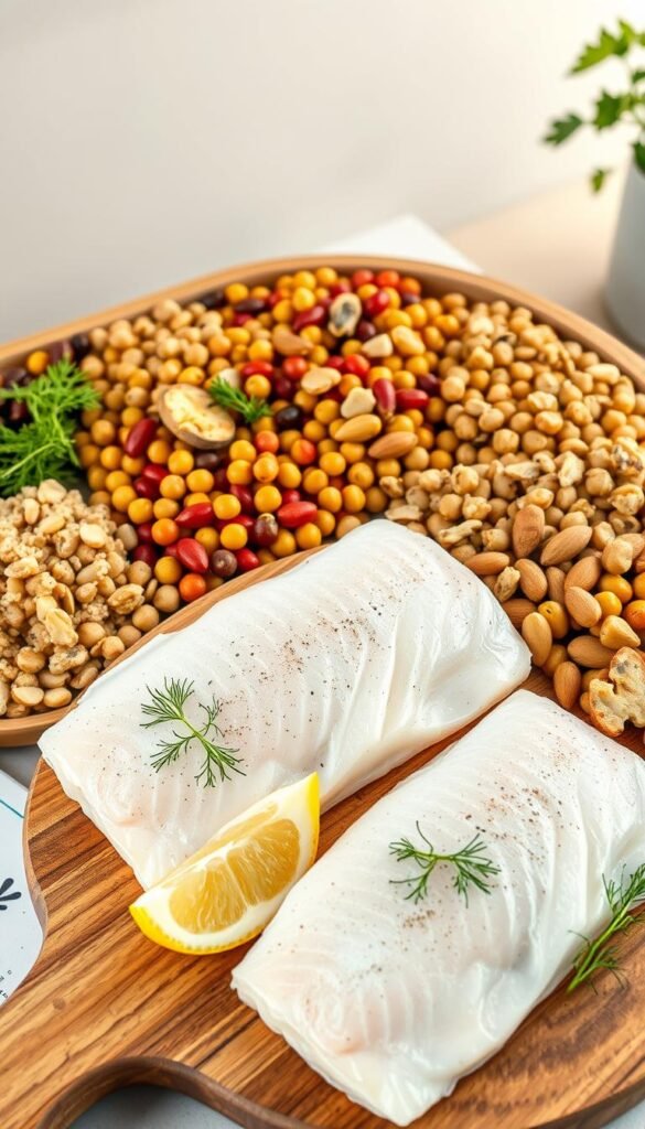 fish and plant-based protein