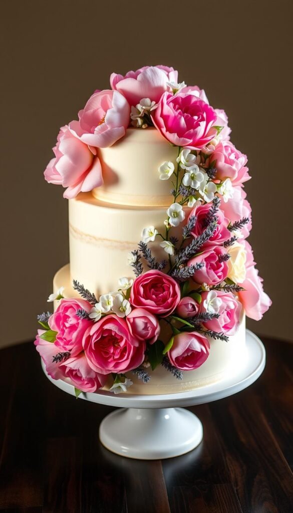 floral birthday cake