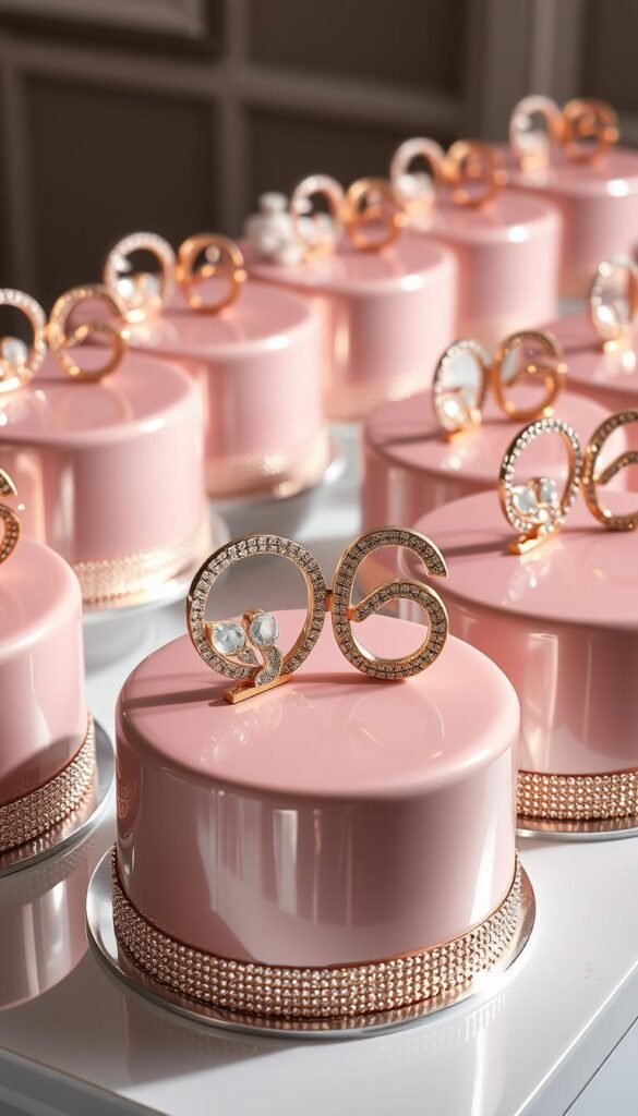 glazed mirror cakes with metallic accents glazed mirror cakes with metallic accents