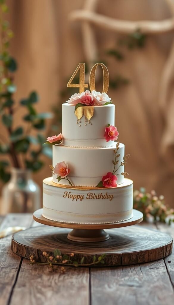 how to order 40th birthday cake