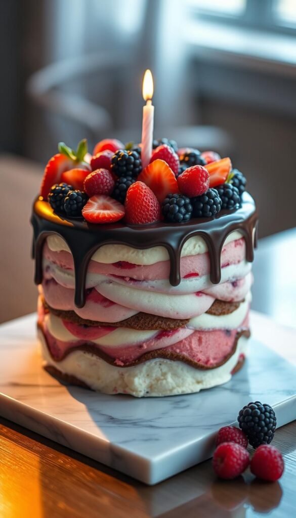ice cream layered cake