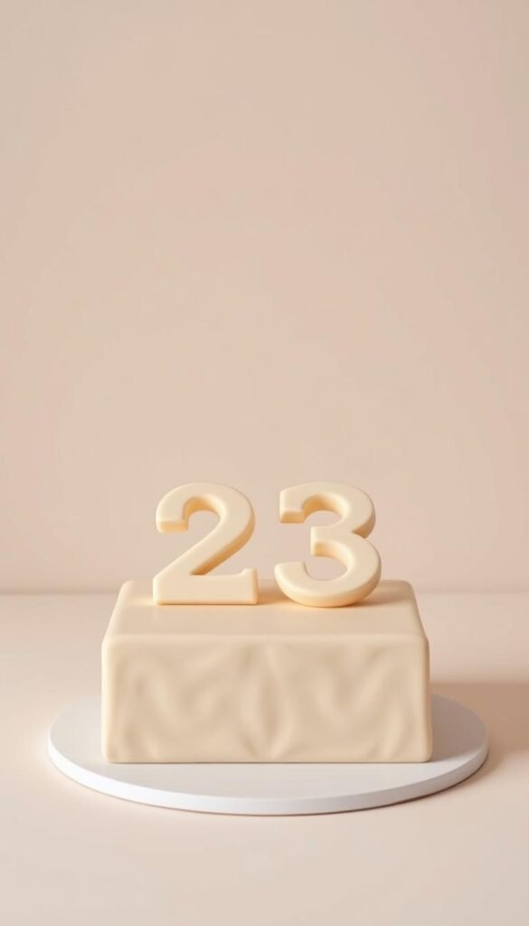 minimalist number cake