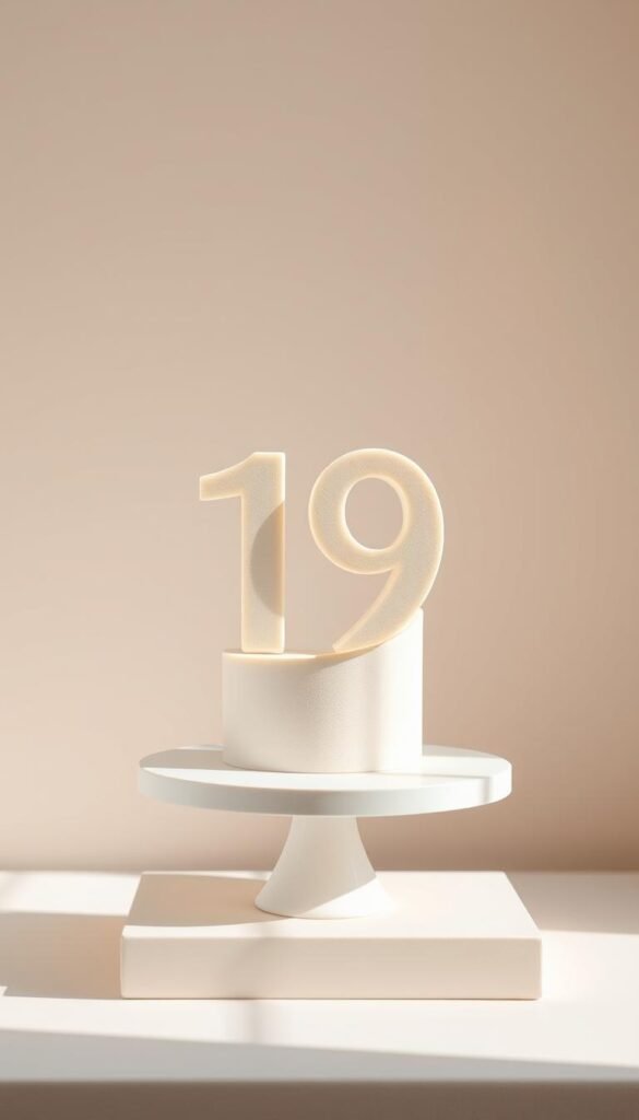minimalist number cake