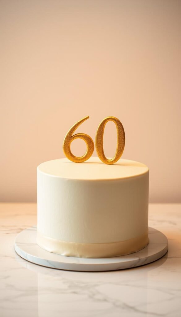 simple 60th birthday cake