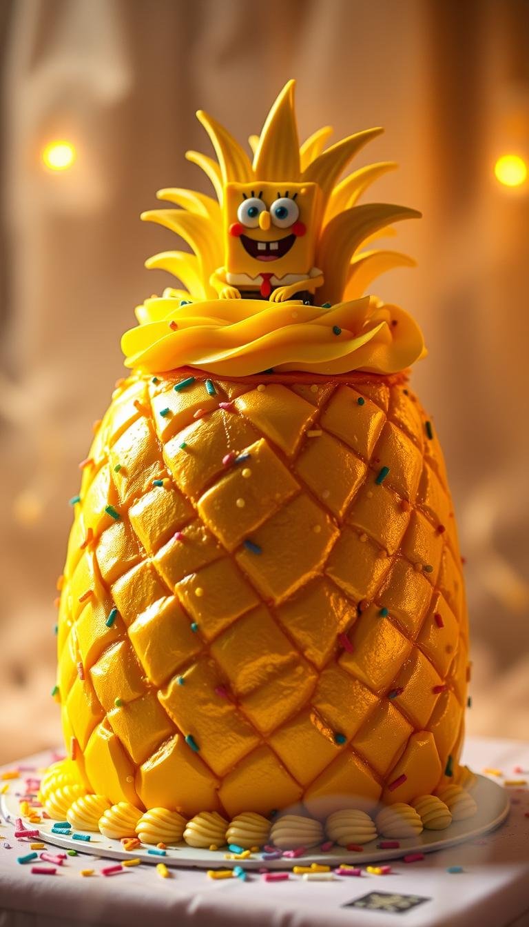 spongebob 25 birthday cake