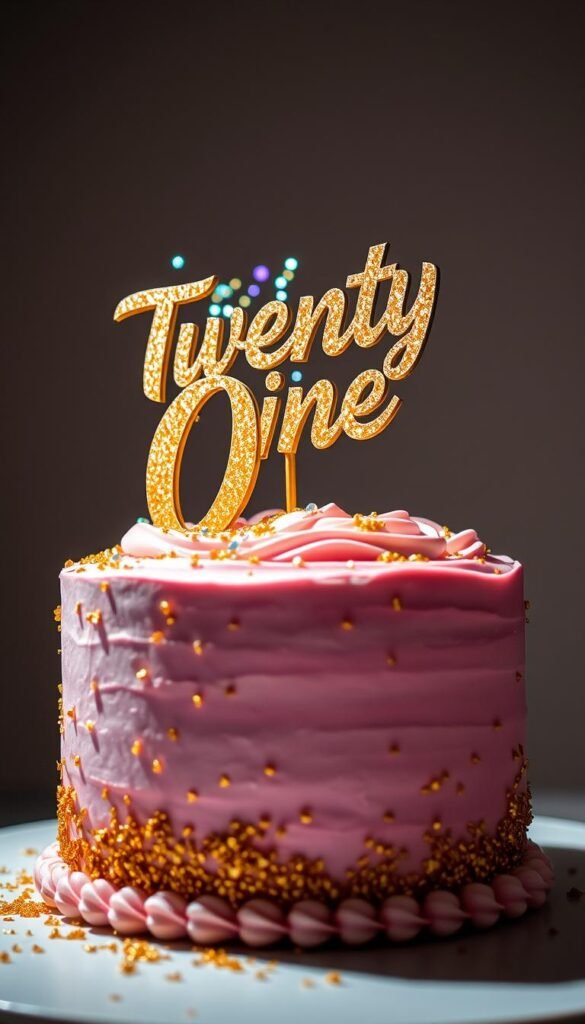 twenty one cake topper
