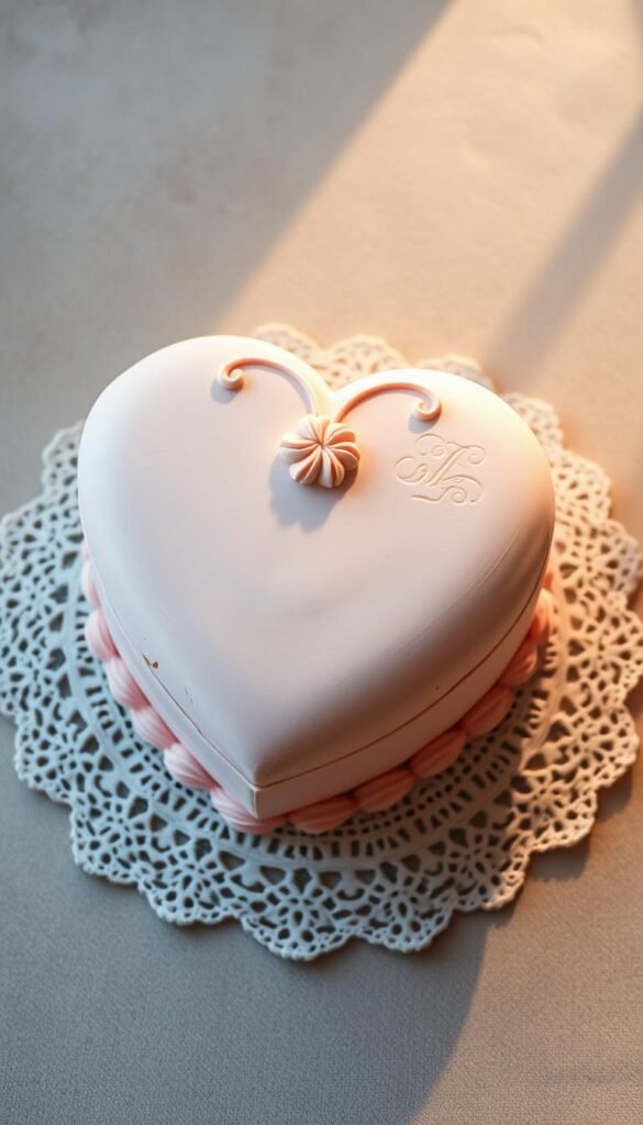 vintage heart cake