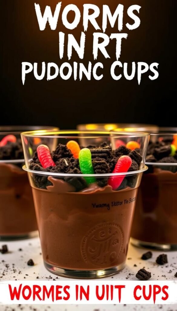 worms-in-dirt pudding cups worms-in-dirt pudding cups