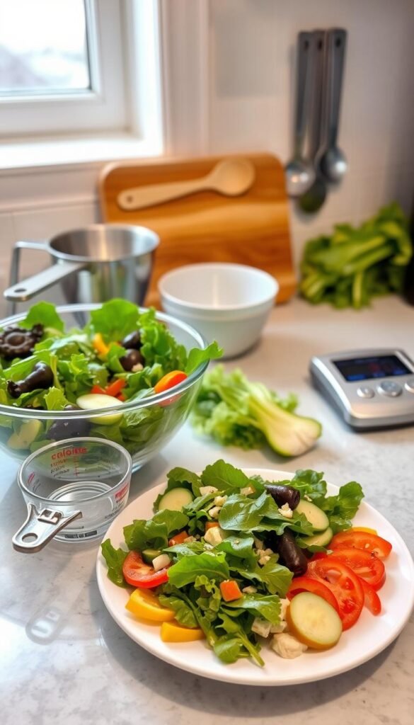 Smart Portioning and Calorie Targets for salad portioning