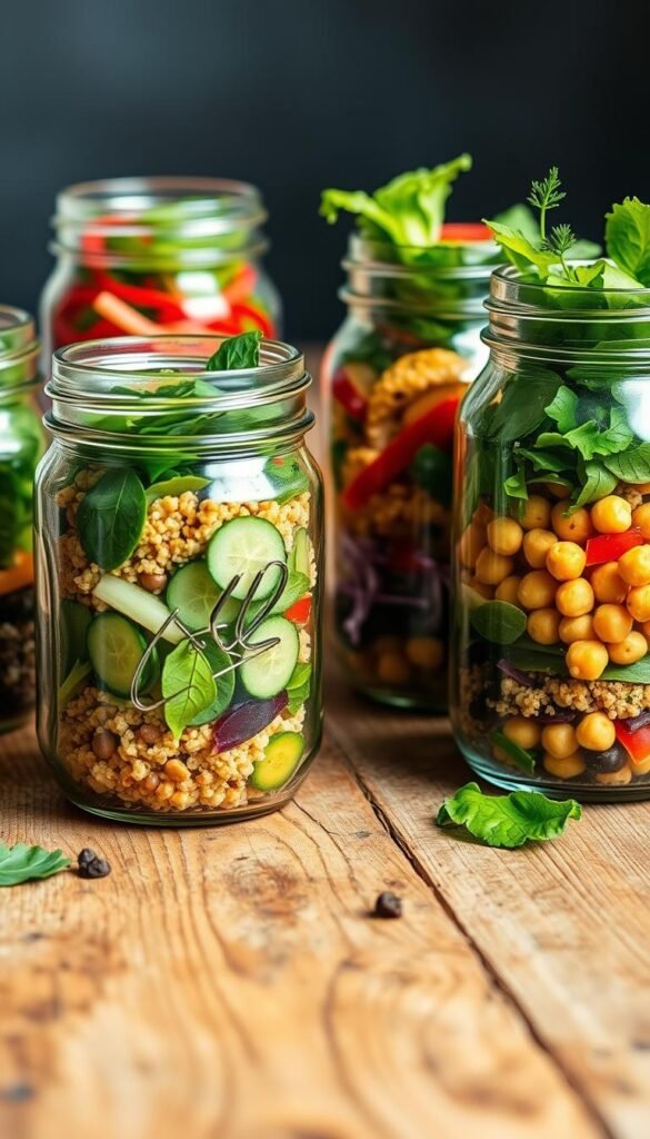 Vegan and Vegetarian Mason Jar Salads That Satisfy