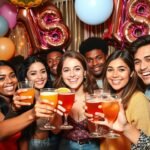 18th birthday celebration with friends toasting and celebrating this milestone birthday