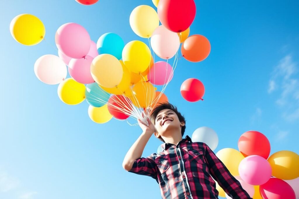 18th birthday photoshoot with balloon release