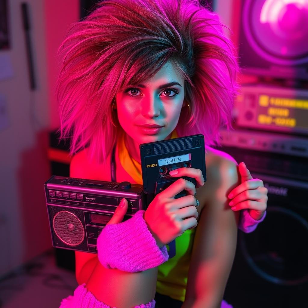 1980s themed 18th birthday photoshoot