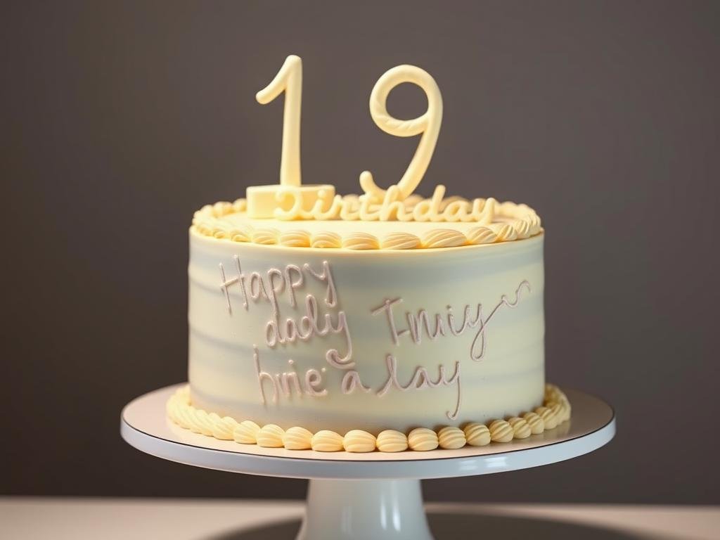 19th birthday cake with personalized message and name 19th birthday cake with personalized message and name