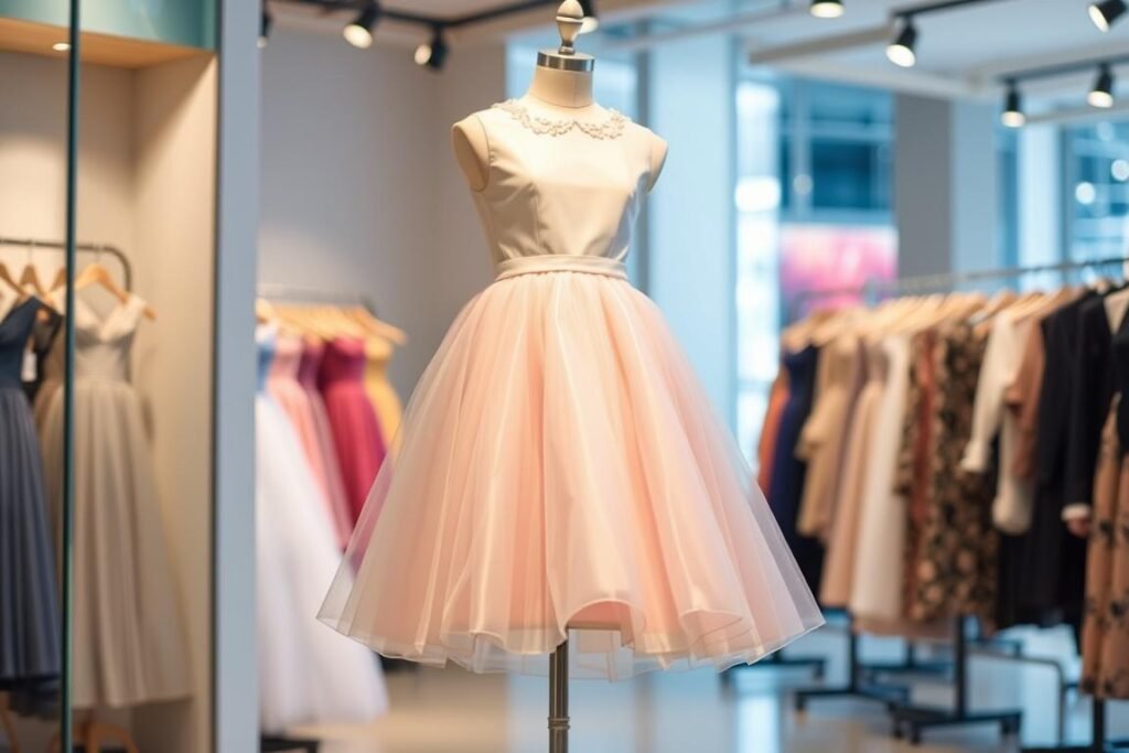 A-line dress with flared skirt perfect for an 18th birthday celebration