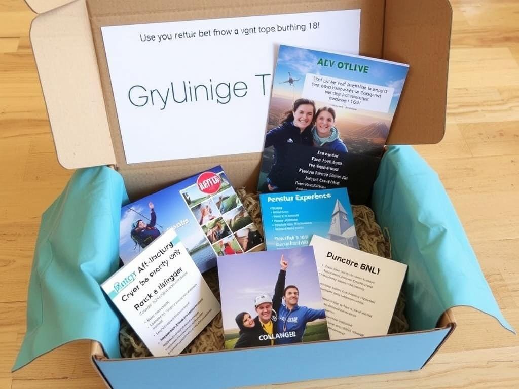 Adventure experience gift box for 18th birthday
