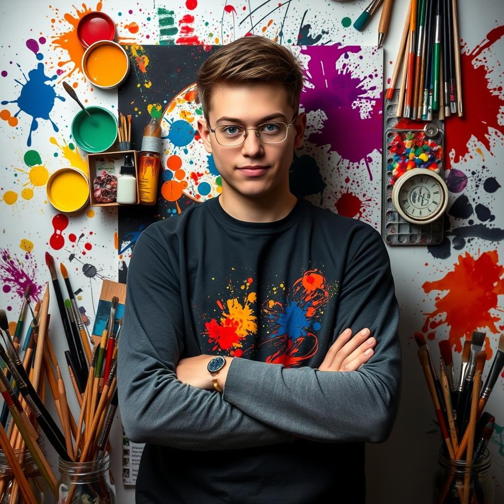 Art themed 18th birthday photoshoot