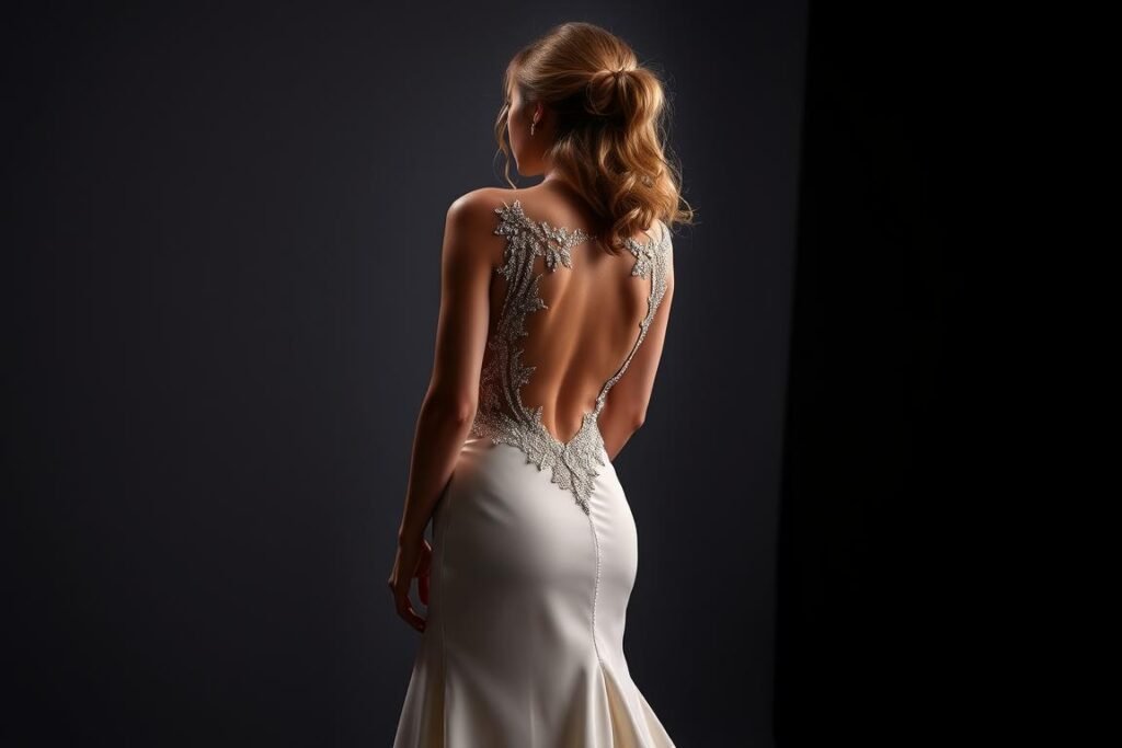 Backless dress for dramatic 18th birthday look