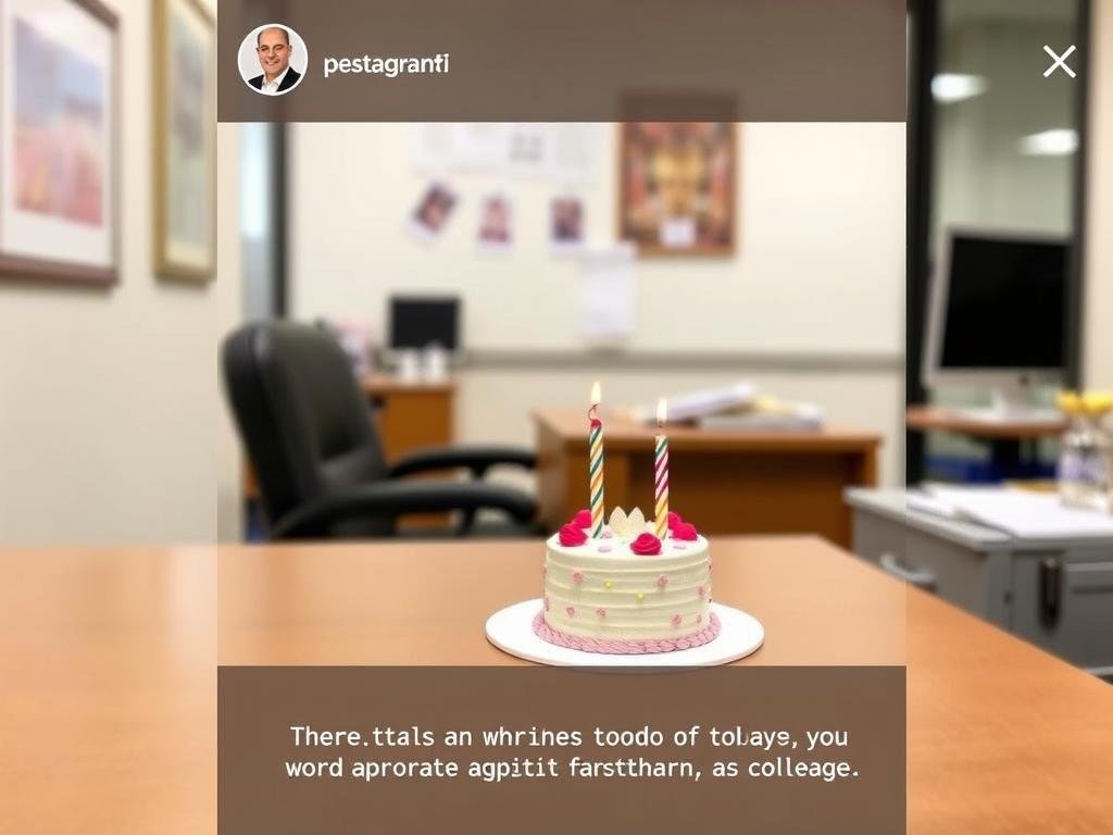 Birthday post for a colleague showing professional yet personal approach