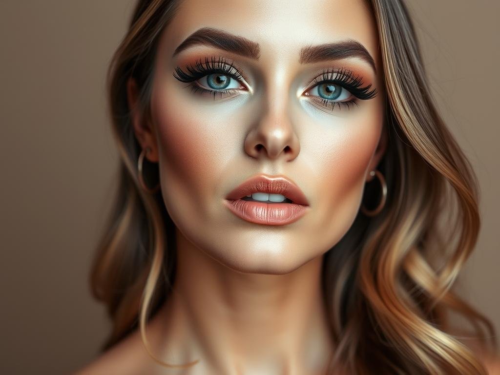 Close-up of flawless baddie makeup look for birthday celebrations Close-up of flawless baddie makeup look for birthday celebrations