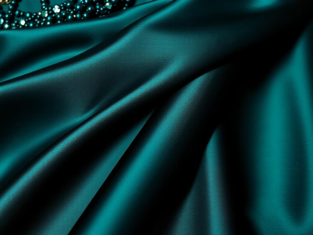 Close-up of luxurious fabric birthday dinner dress details