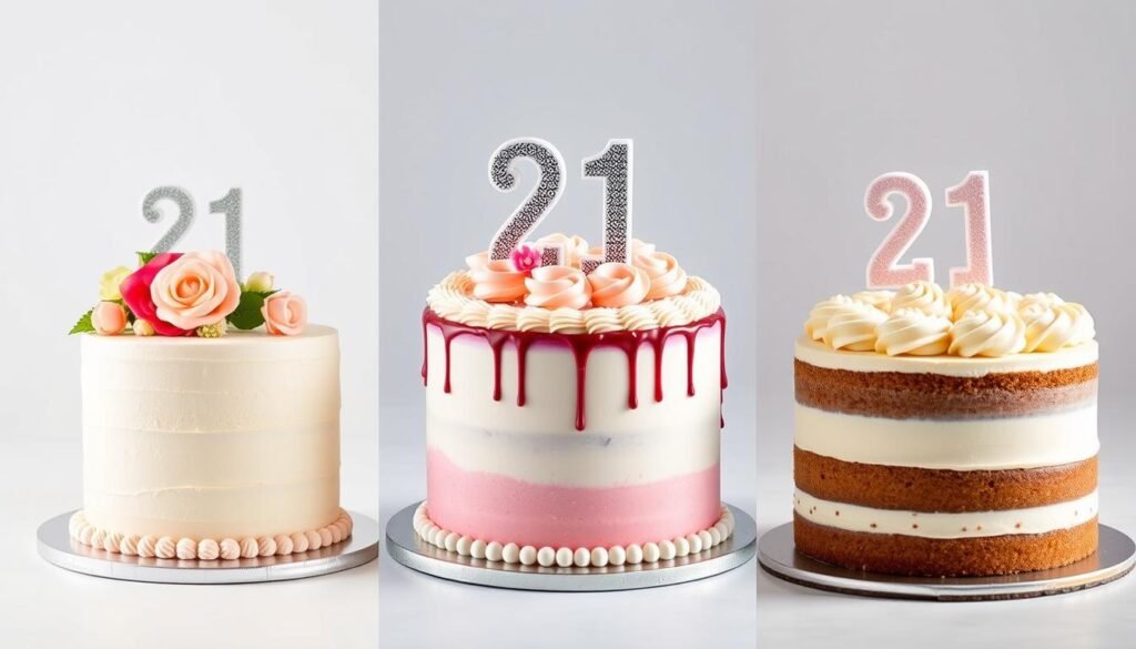 Comparison of store-bought, bakery, and homemade 21st birthday cakes
