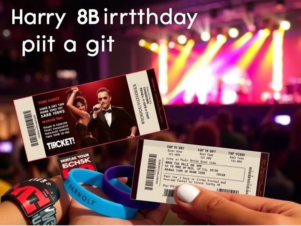 Concert tickets as 18th birthday gift
