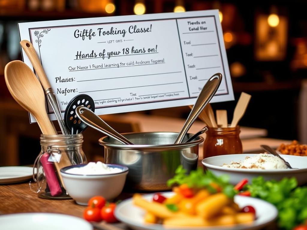 Cooking class gift certificate for 18th birthday