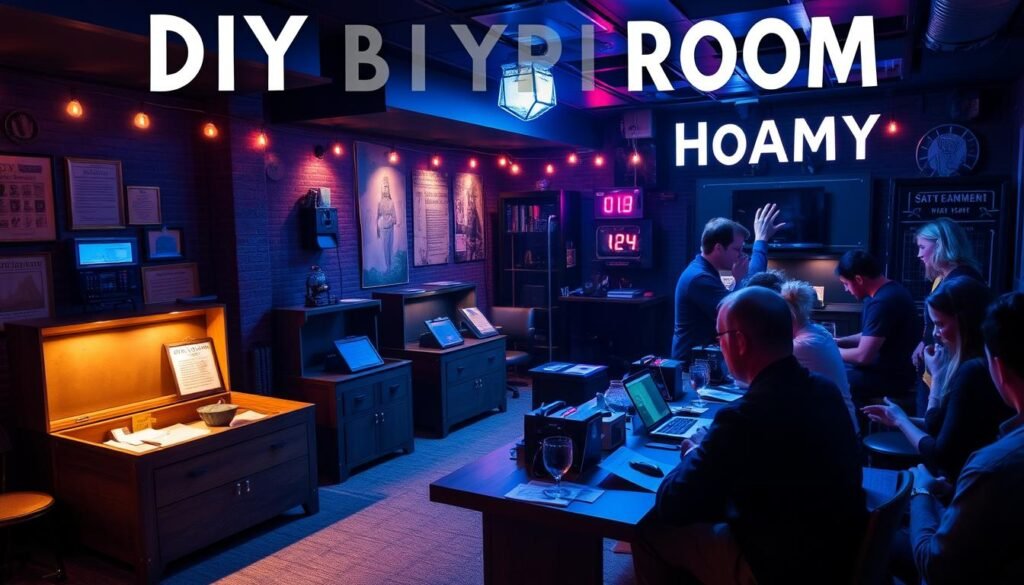 DIY Escape Room 18th birthday party with puzzles, clues, and themed decorations