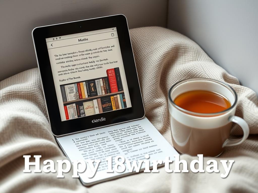 E-reader loaded with books for 18th birthday