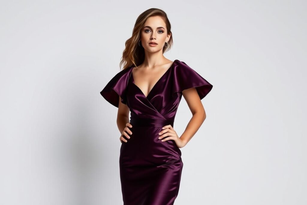 Elegant satin dress for 18th birthday dinner