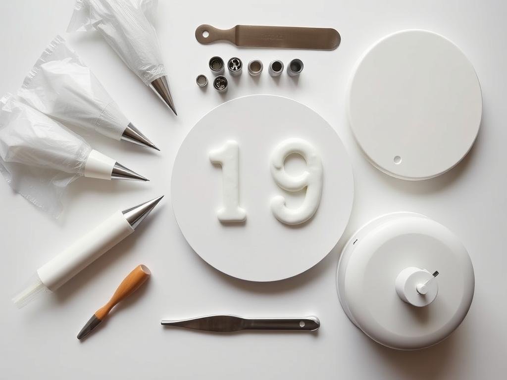 Essential cake decorating tools for making a 19th birthday cake Essential cake decorating tools for making a 19th birthday cake