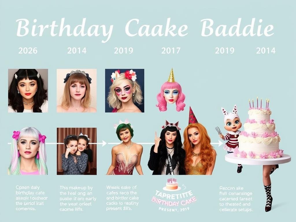 Evolution of the birthday cake baddie trend over time
