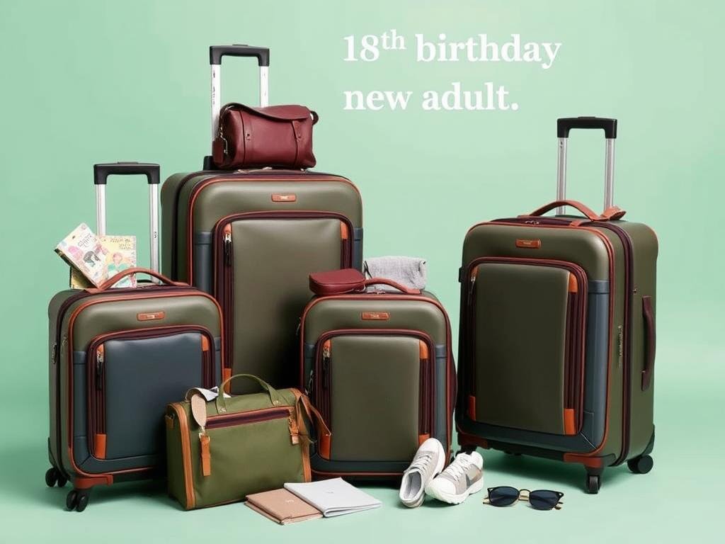 High-quality luggage set for 18th birthday gift