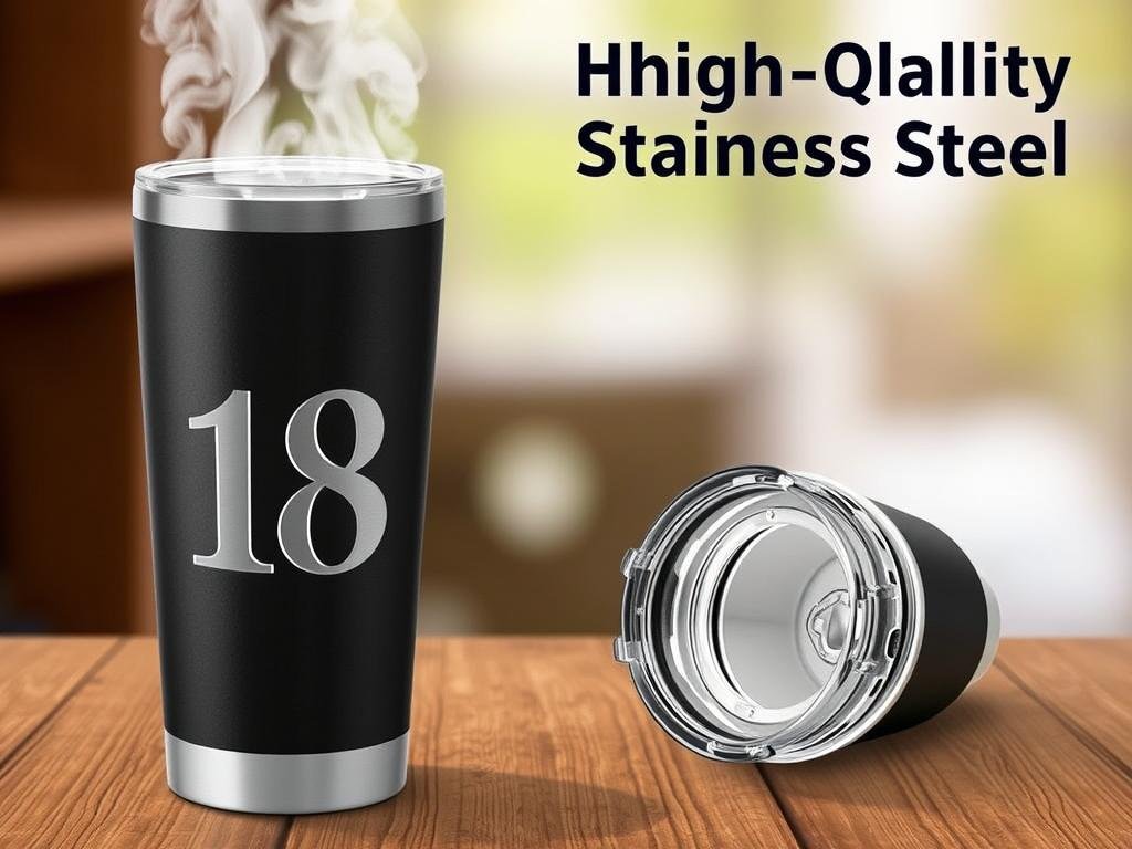 Insulated tumbler with personalized 18th birthday design