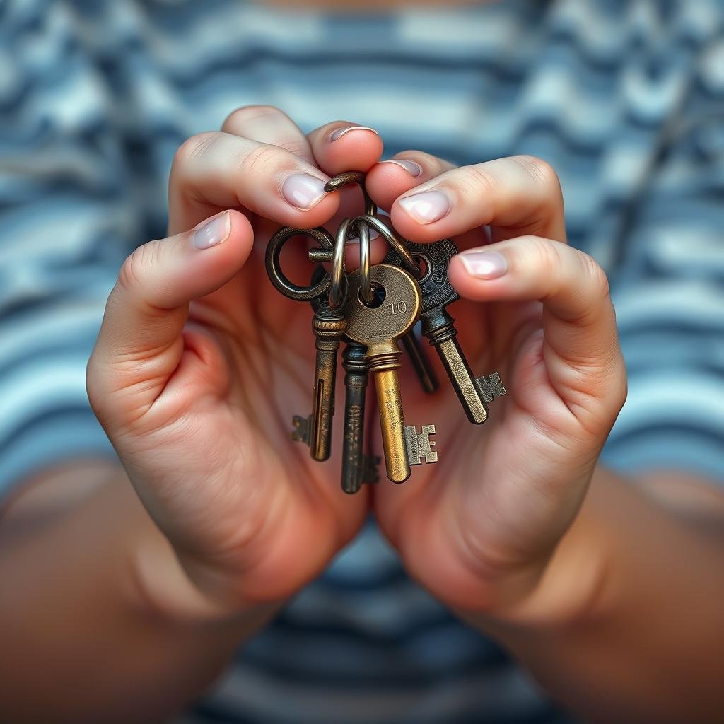 Keys symbolic 18th birthday photoshoot