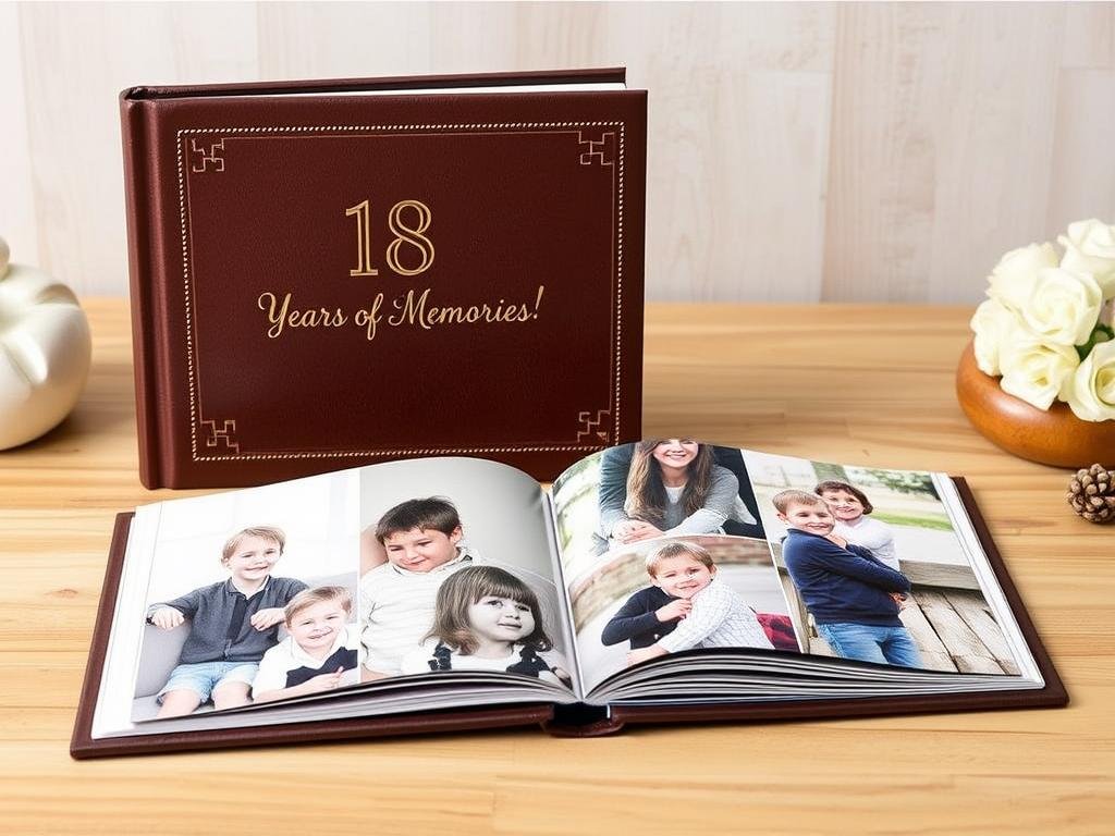Personalized 18th birthday photo album with memorable pictures