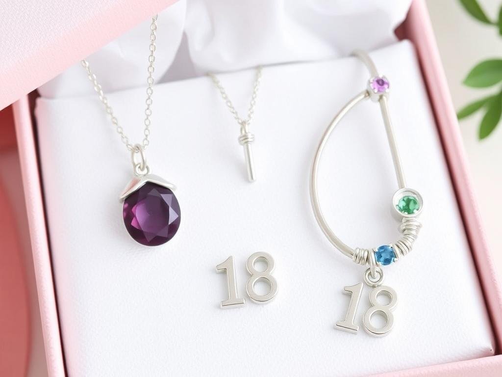 Personalized birthstone jewelry for 18th birthday