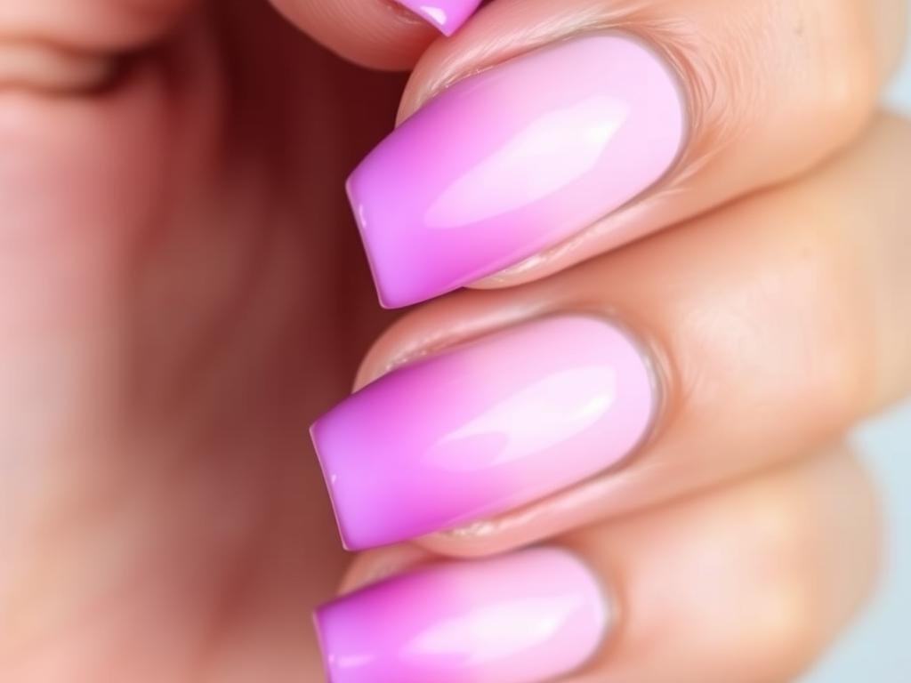 Pink to purple ombre nails for 18th birthday Pink to purple ombre nails for 18th birthday