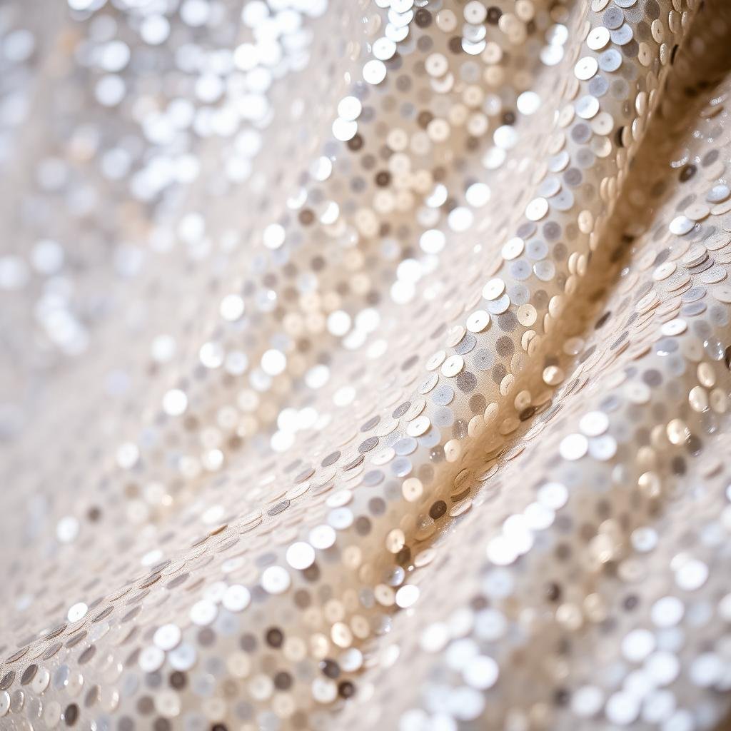 Sequin fabric detail for glamorous 18th birthday dress