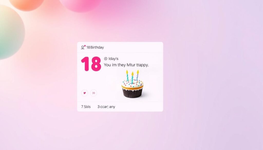 Twitter/X post mockup for an 18th birthday