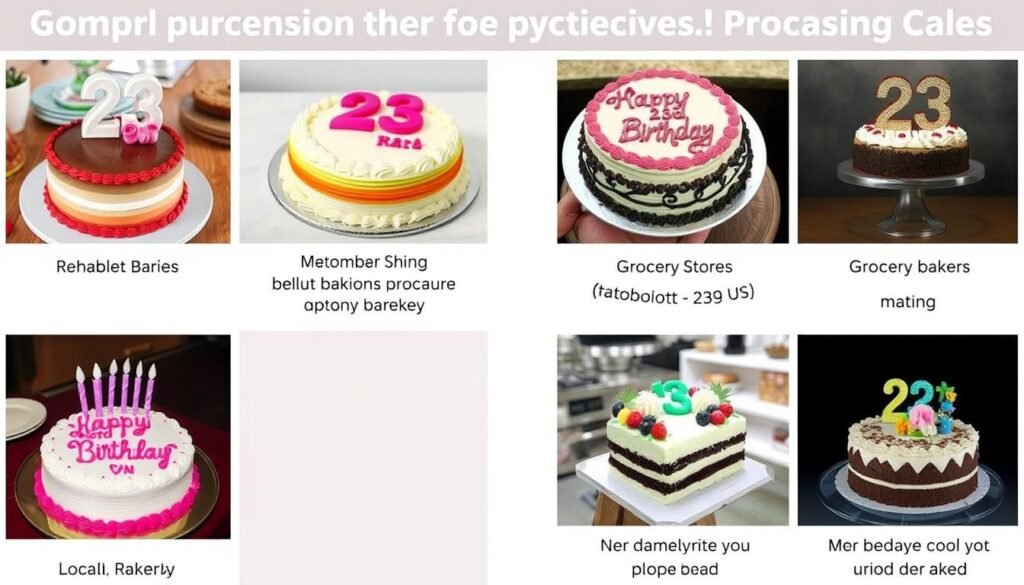 Various sources for purchasing professional 23 birthday cakes