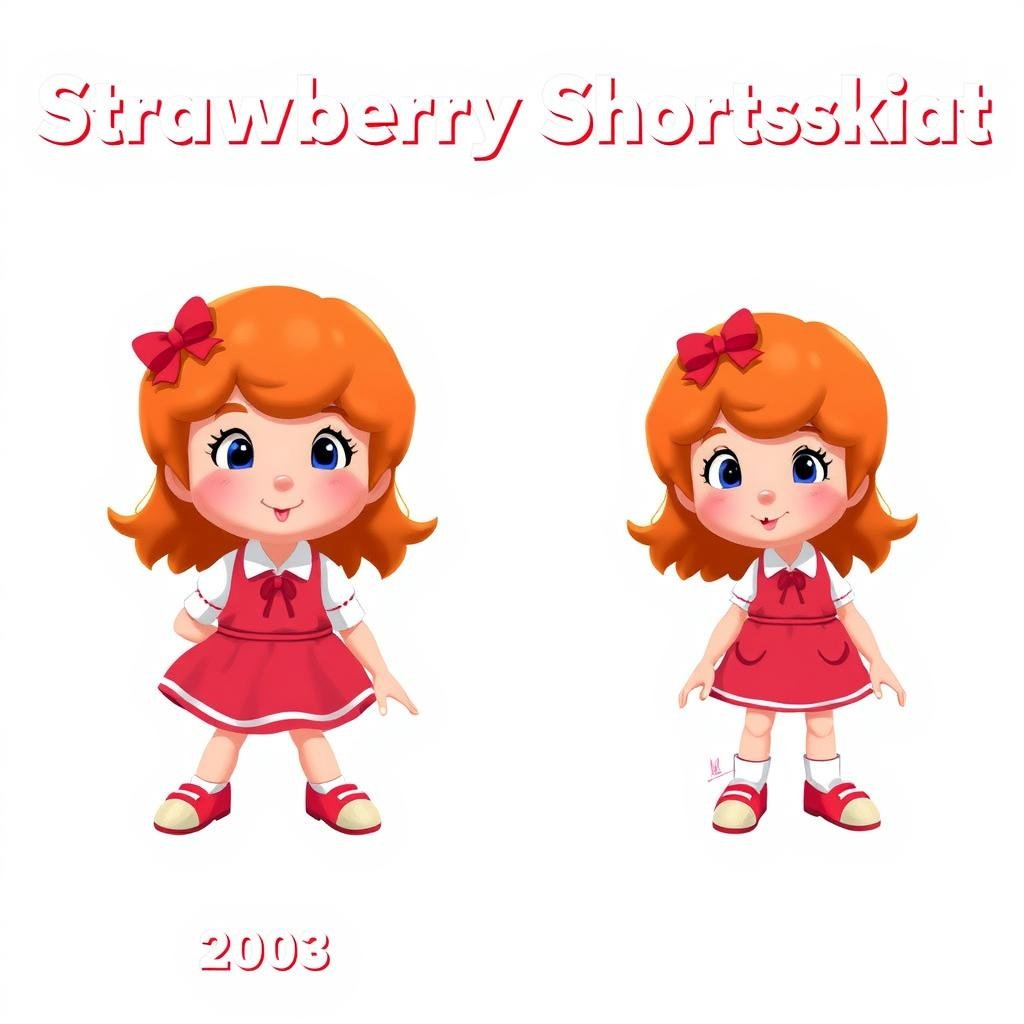 2003 Strawberry Shortcake character redesign with more modern look 2003 Strawberry Shortcake character redesign with more modern look