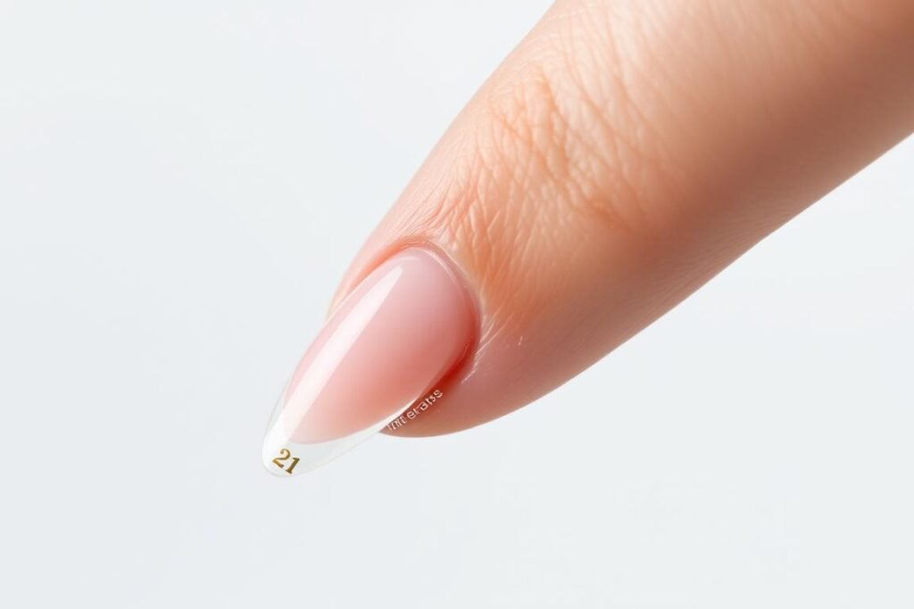 Almond-shaped 21st birthday nails